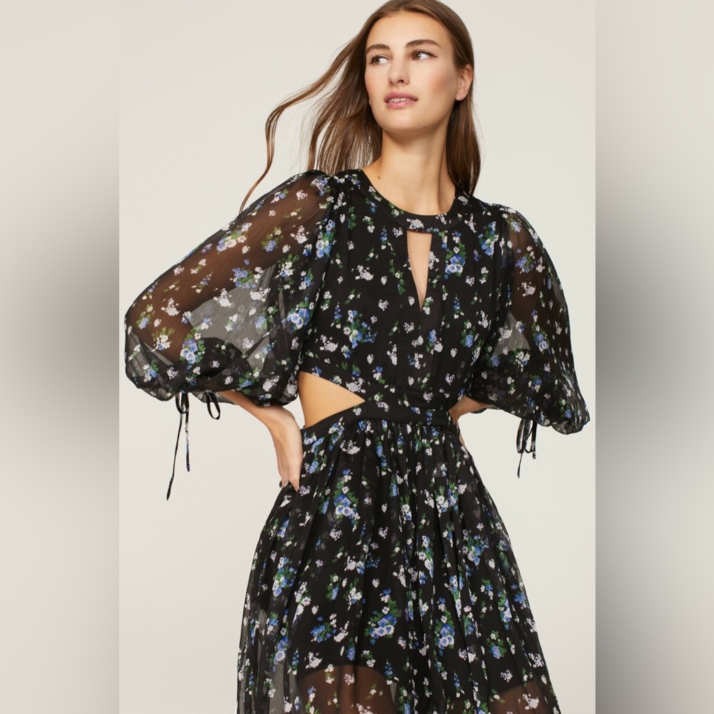 Maje Risof Floral Cutout Maxi Dress - Picture 7 of 16